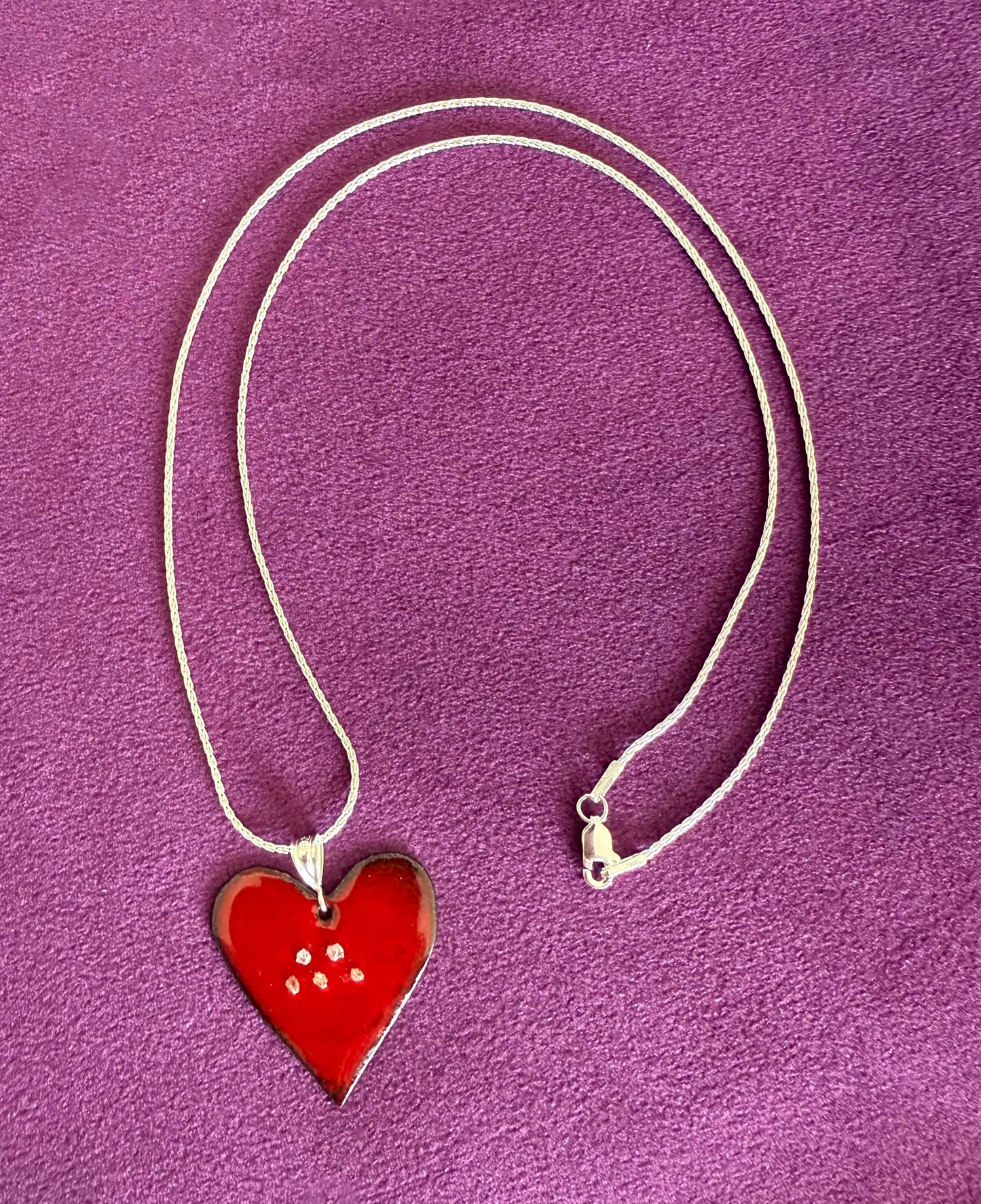 Diamond Heart with 2.5 point Diamond Crushed Grit