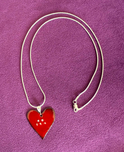 Diamond Heart with 2.5 point Diamond Crushed Grit